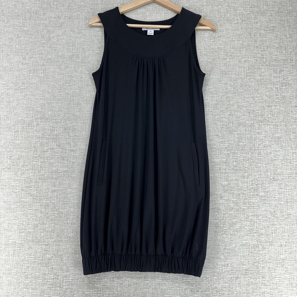 White House Black Market Dress Womens S Black Bubble Hem Pockets Made‎ USA